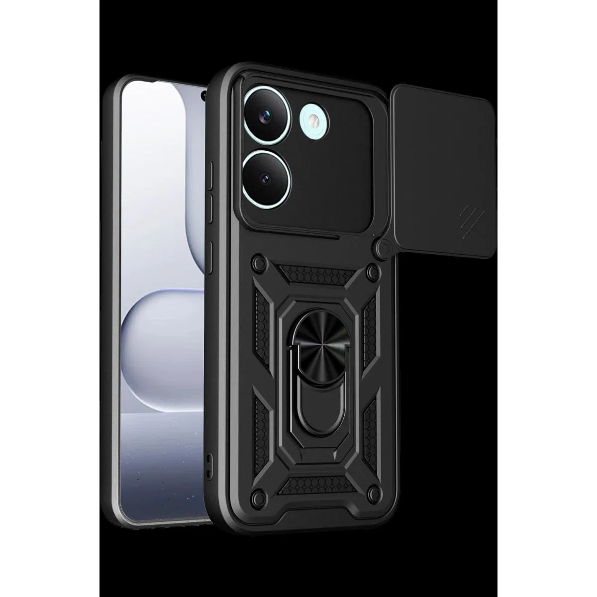 Xiaomi Poco X8 Pro Pars Lens Yüzüklü Silikon - Siyah