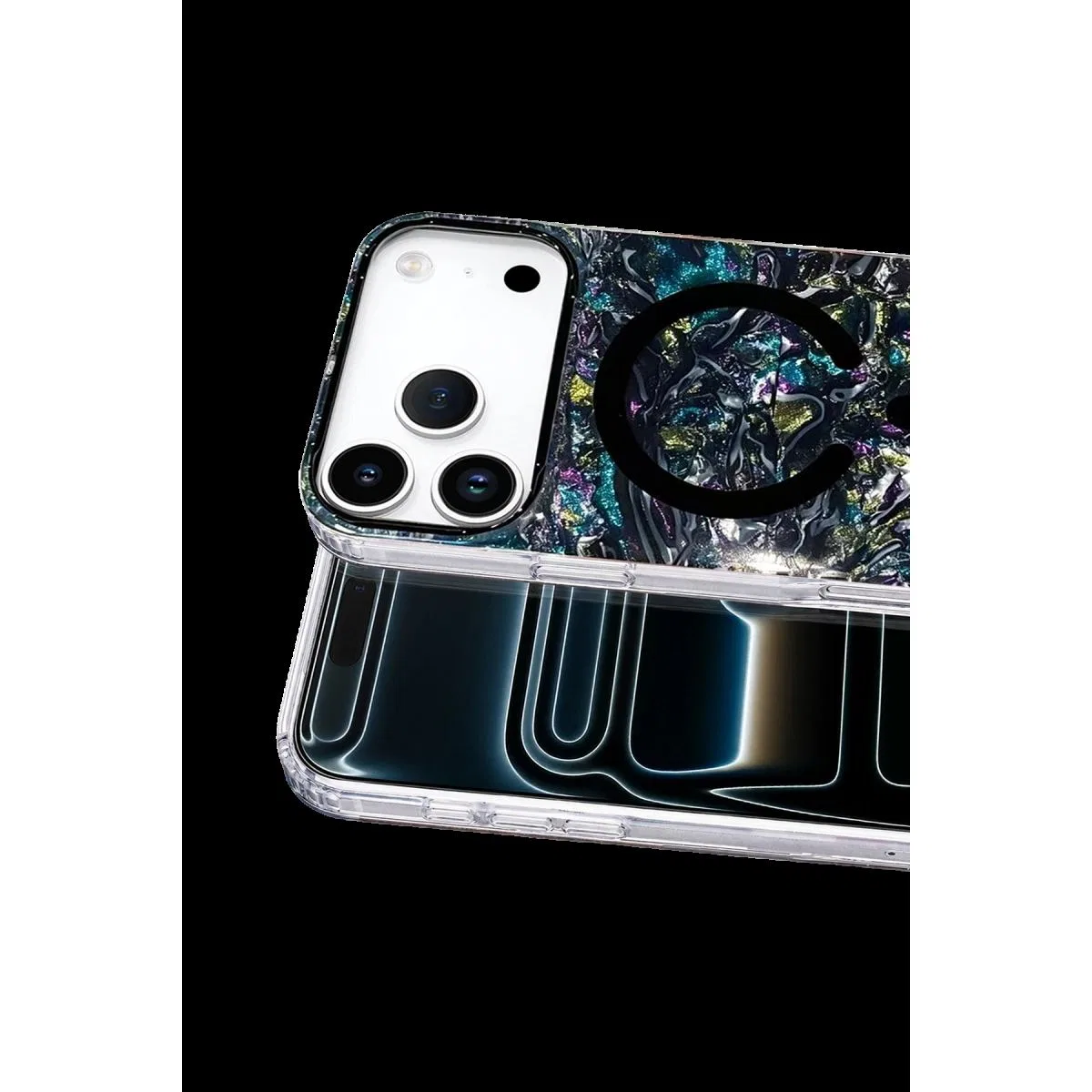 Onegif Apple İphone 17 Pro Mila Dalgalı Magsafe Kapak - Lacivert görsel 2