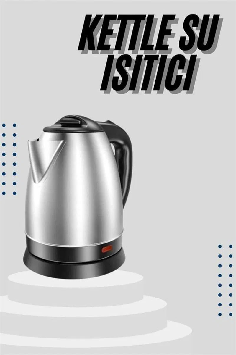 Kettle C F Tipi 220-240v Paslanmaz Çelik Elektrik Kablolu Otomatik Kapanma görsel 2