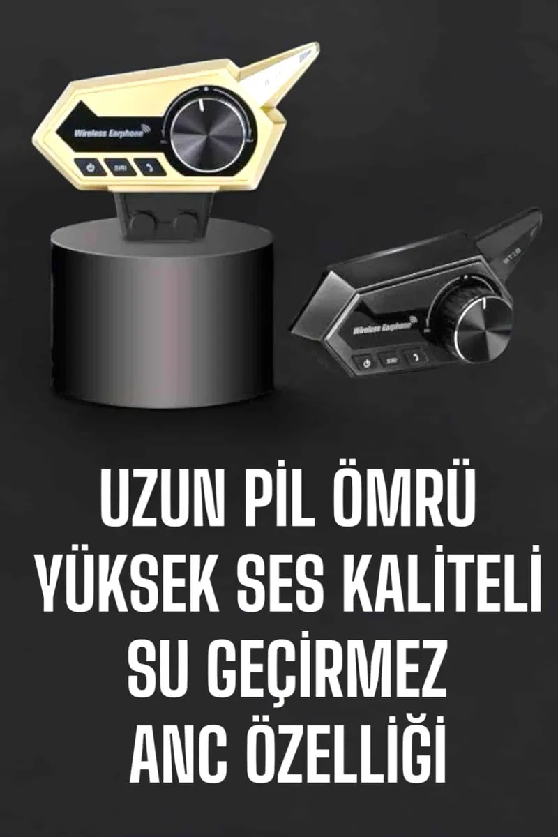 Intercom Kask Kulaklığı ANC Özelliği Yüksek Ses Kaliteli Bluetooth Kulaklık görsel 2