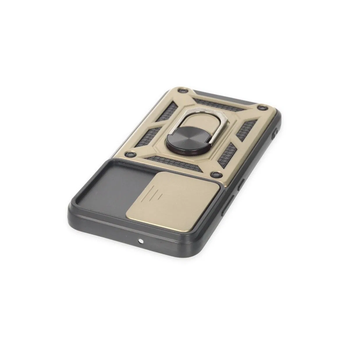 Samsung Galaxy S23 Fe Kılıf Pars Lens Yüzüklü Silikon - Gold görsel 4