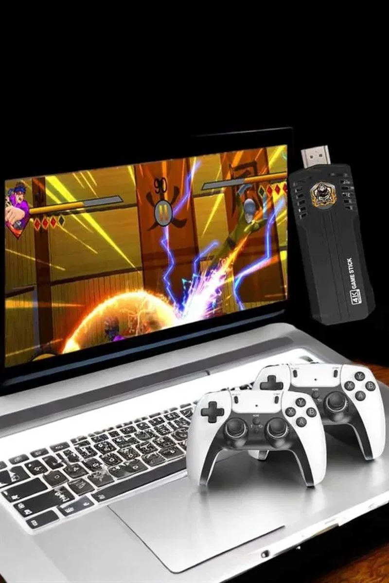 8K Android TV Gme Stick Video Oyun Konsolu Aile Retro 35000 Oyunlu Çift Kollu görsel 3