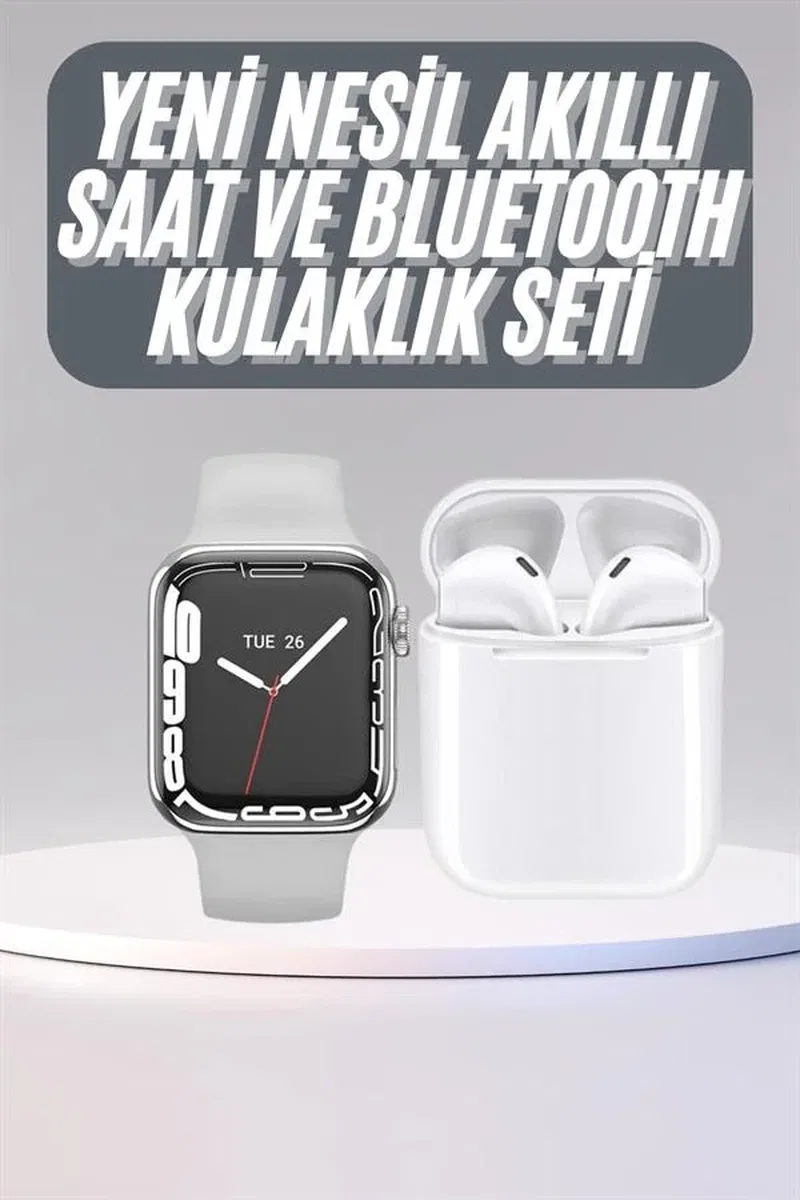 Akıllı Saat Kulaklık Hediyeli Uyku ve Sağlık Takibi Yapabilen Uzun Ömürlü görsel 2
