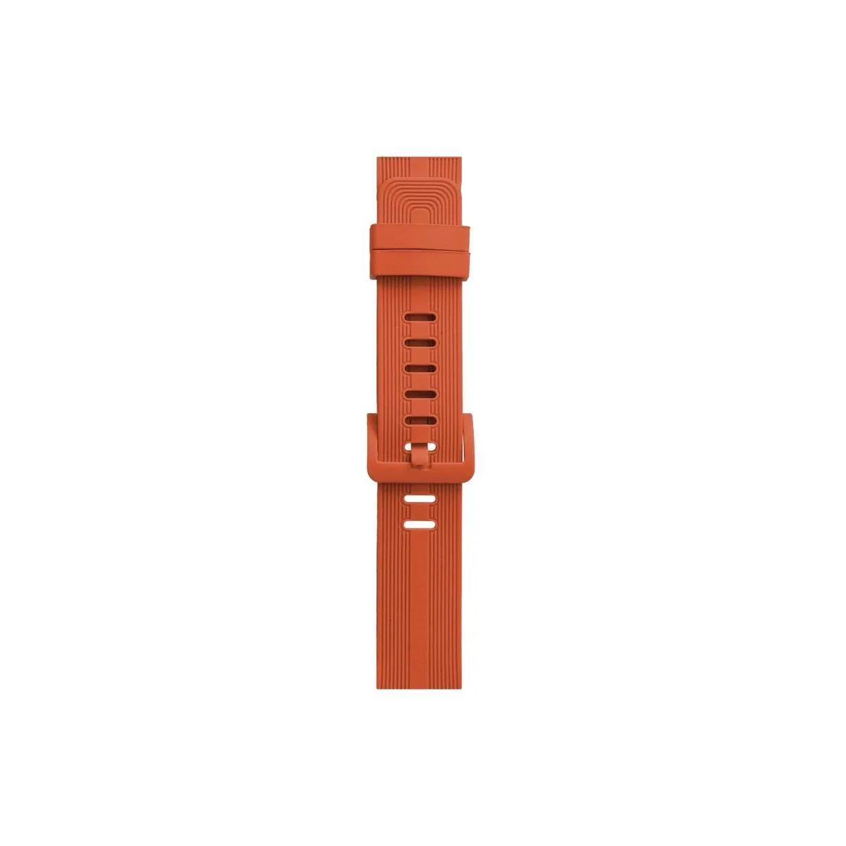 Apple Watch 38mm Kr408 Çizgili Silikon Kordon - Turuncu görsel 3
