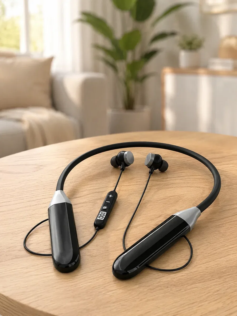 Boyun Tipi Bluetooth Kulaklık Kablosuz Mikrofonlu Uzun Kullanım Süreli Müzik ve Telefon Görüşme Kulaklığı görsel 4