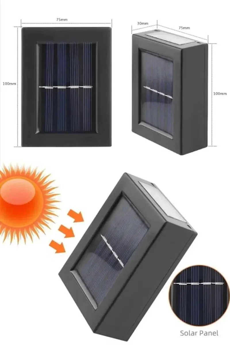 Solar Güneş Enerjili Çift Taraflı Duvar Lambası Çift Taraflı Duvar Lamba Güneş Enerjili görsel 4