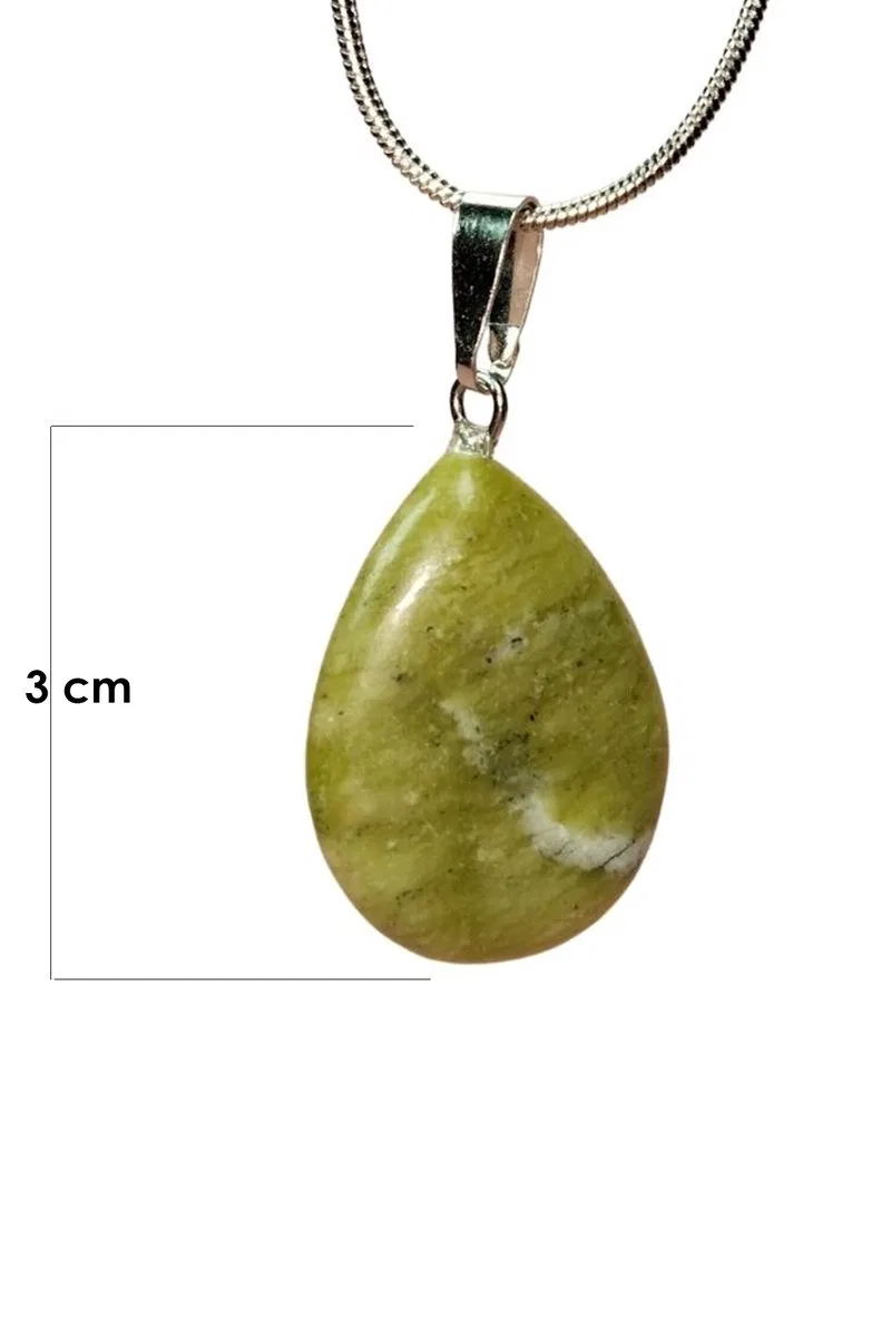 Akuamarin Doğal Taşı Zincirli El Yapımı Kolye Uç: 3 cm Zincir: 20 cm Kutulu görsel 2