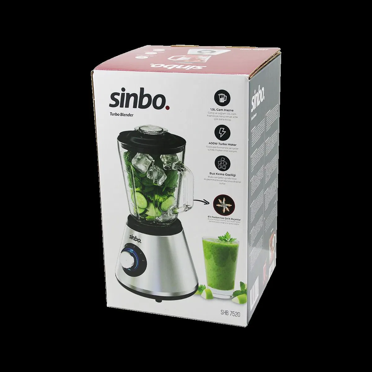 Doğrayıcı Blender 400W 1. 5L Cam Hazne 6 Bıçak Buz Kırıcı görsel 2