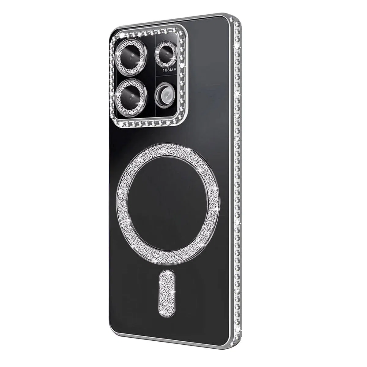 Xiaomi Redmi Note 13 Pro 4g Joke Simli Magneticsafe Kılıf - Gümüş görsel 3