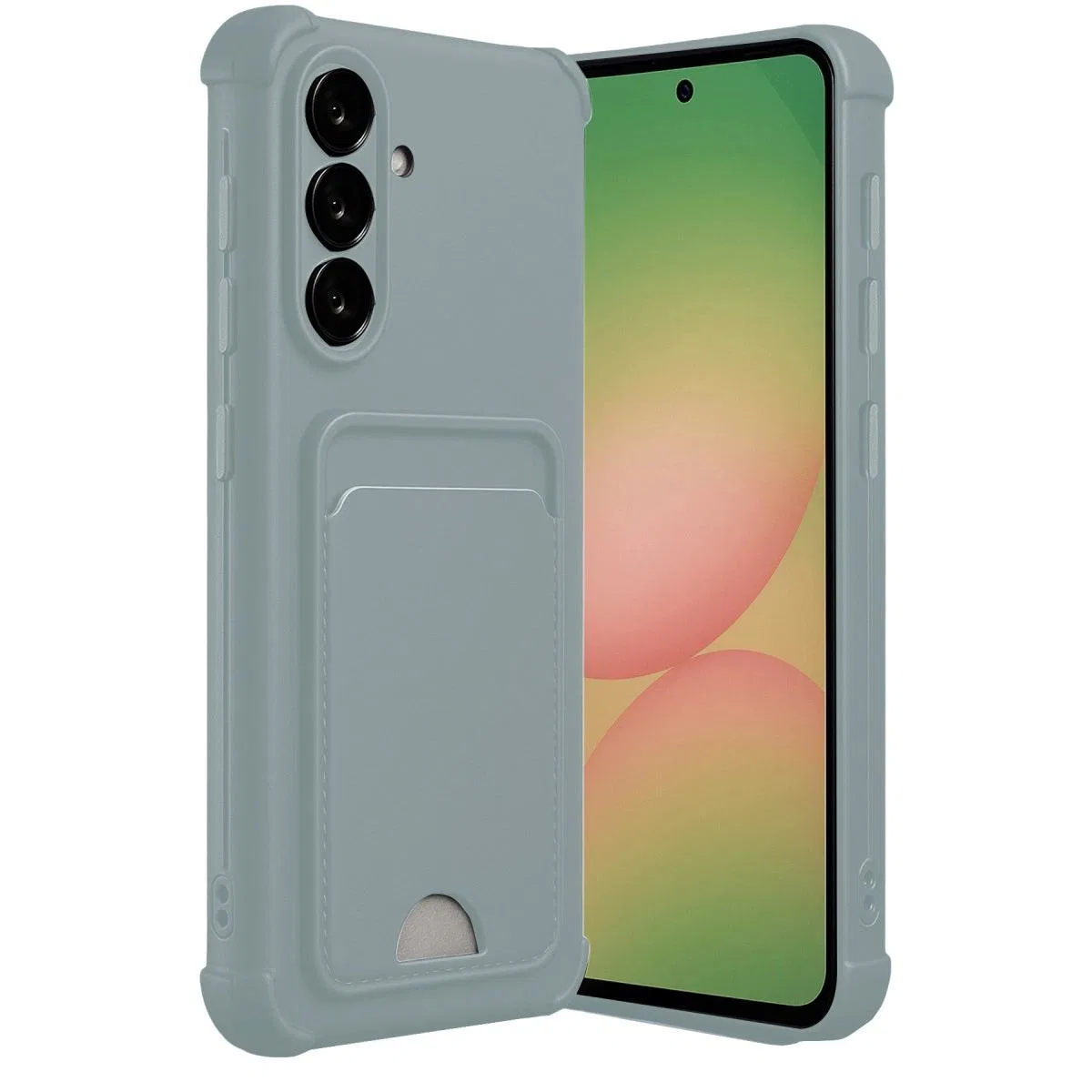 Samsung Galaxy A36 Kılıf Kelvin Kartvizitli Silikon - Açık Yeşil