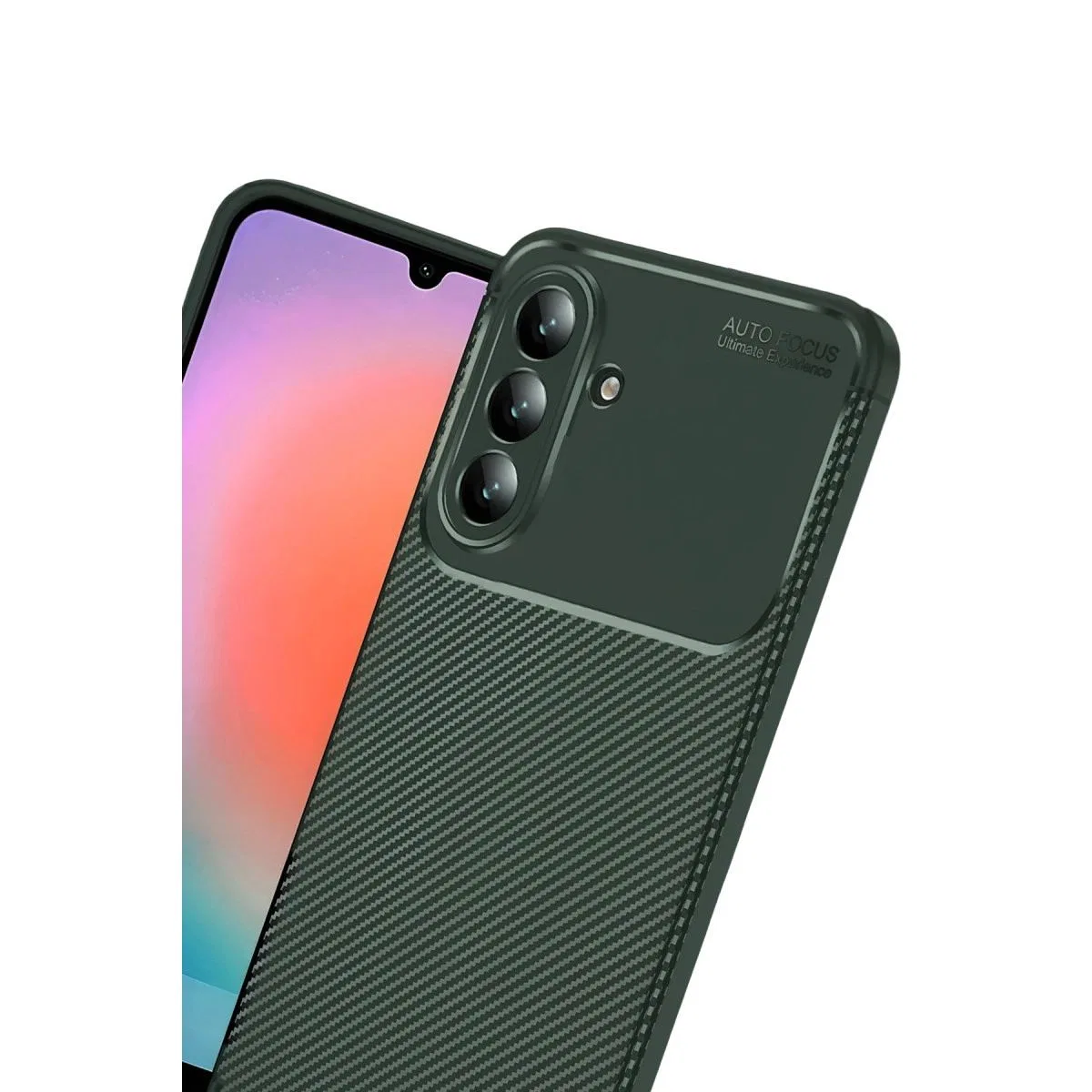 Samsung Galaxy S26 Plus Auto Focus Karbon Kapak - Koyu Yeşil görsel 3