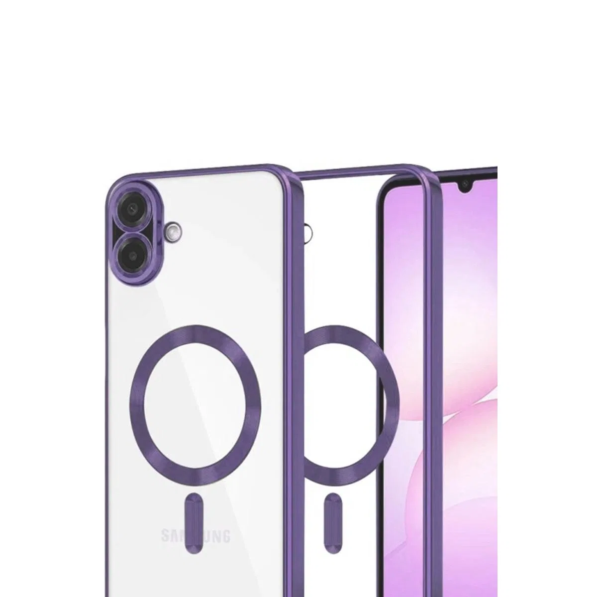 Samsung Galaxy A07 4g Kross Magneticsafe Kapak - Mor görsel 2