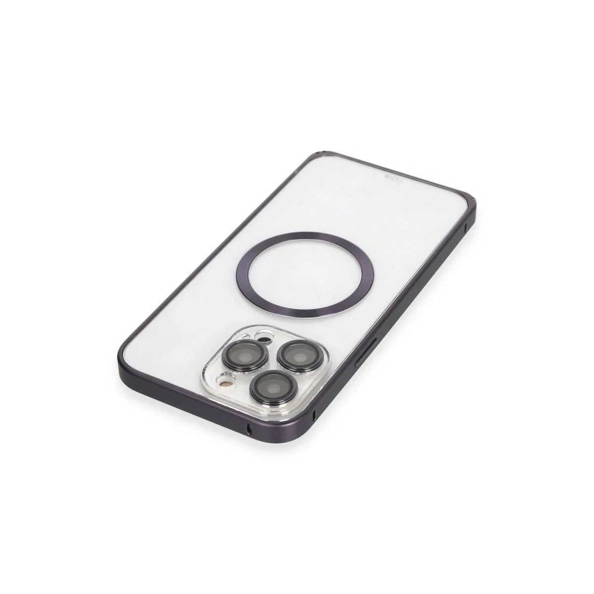 Joko Apple İphone 14 Pro Kılıf Metal Bumper Magneticsafe Kapak - Derin Mor görsel 4