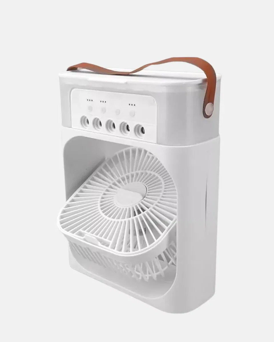 3’ü 1 Arada Mini Klima Fan USB Şarjlı, 7 Renk Gece Lambalı ve Nemlendirici görsel 4