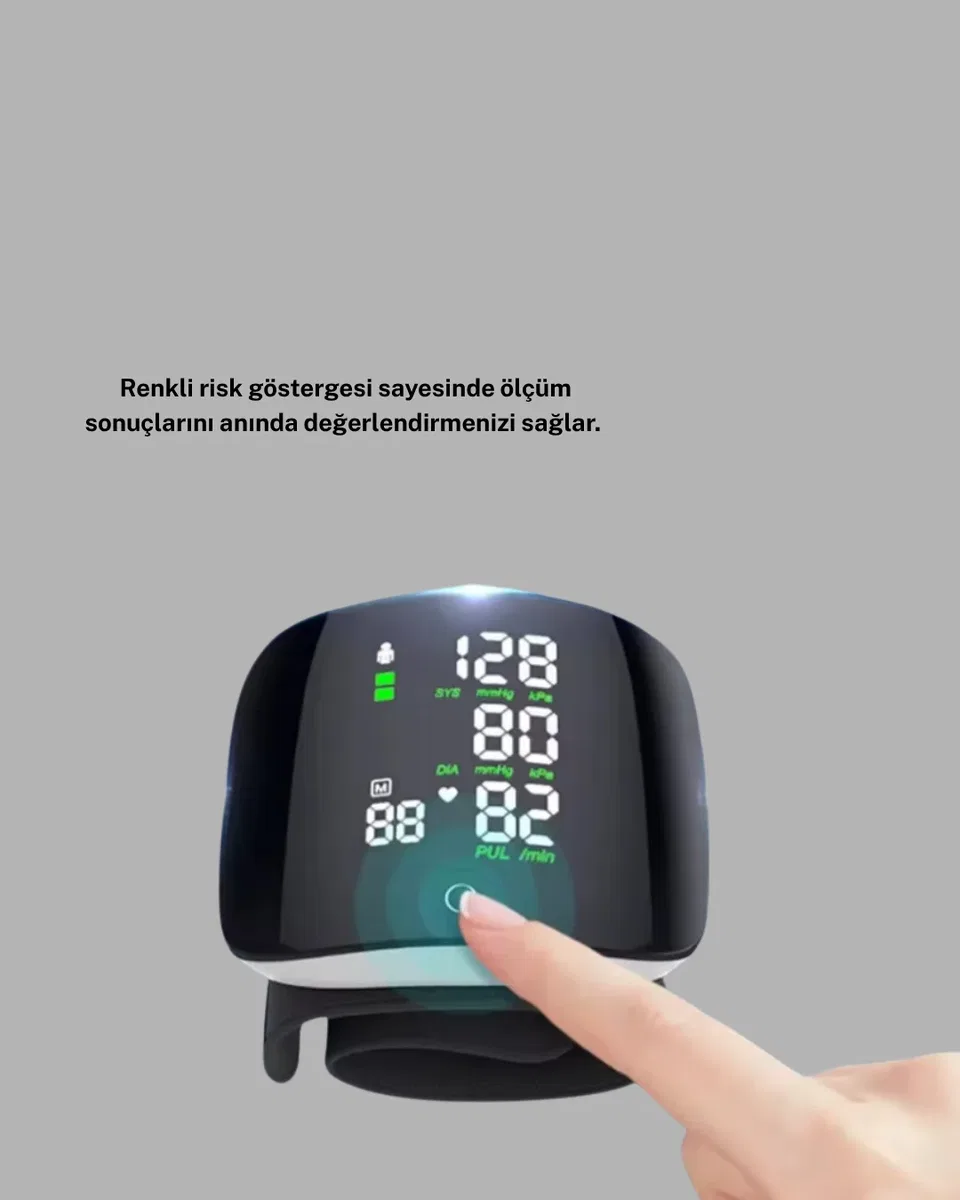 Dijital Bilek Tansiyon Aleti – Çift Kullanıcı Hafızalı, Aritmi Uyarılı ve Otomatik Kapanmalı görsel 3