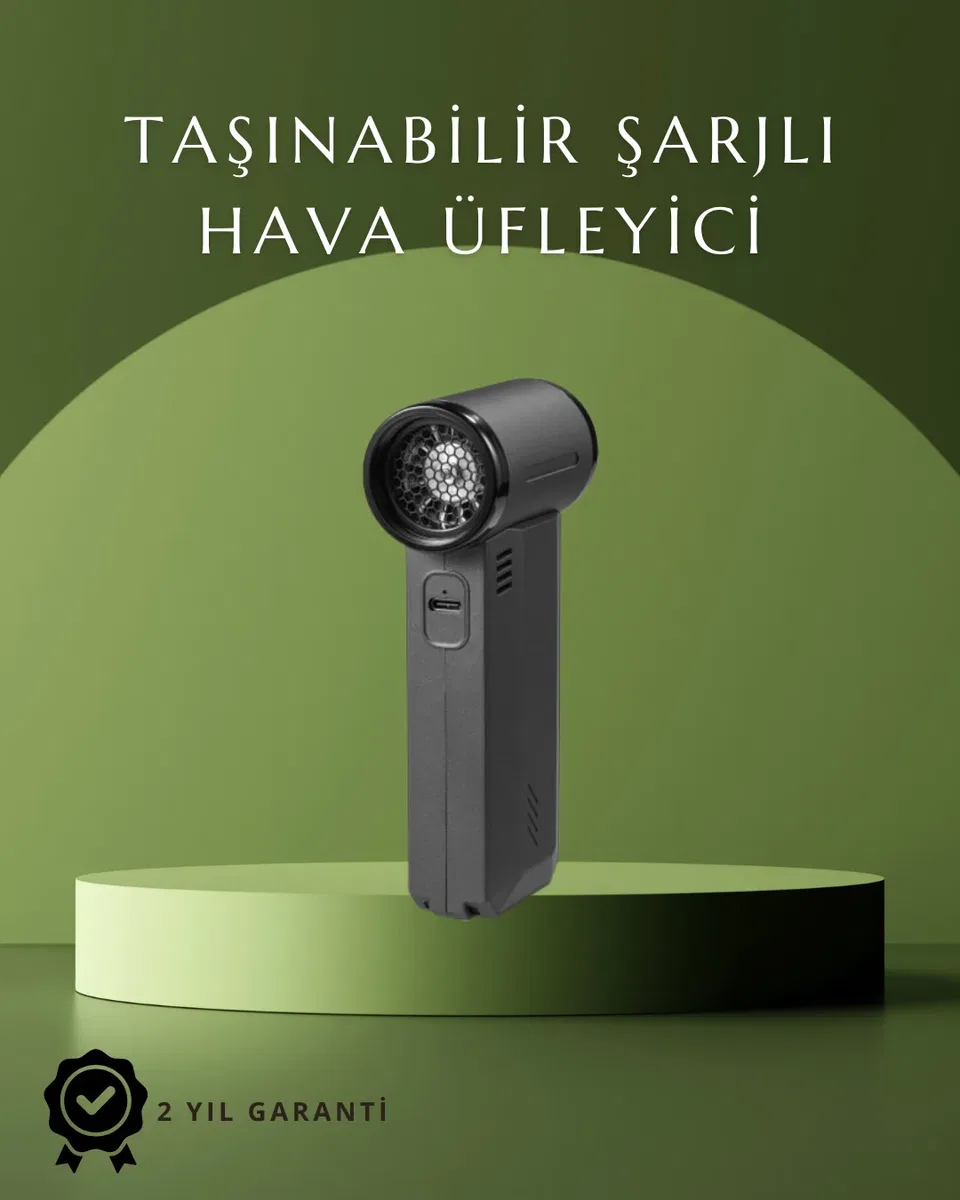 Araç İçi ve Ev İçin Güçlü Hava Üfleyici Toz Temizleme Makinesi