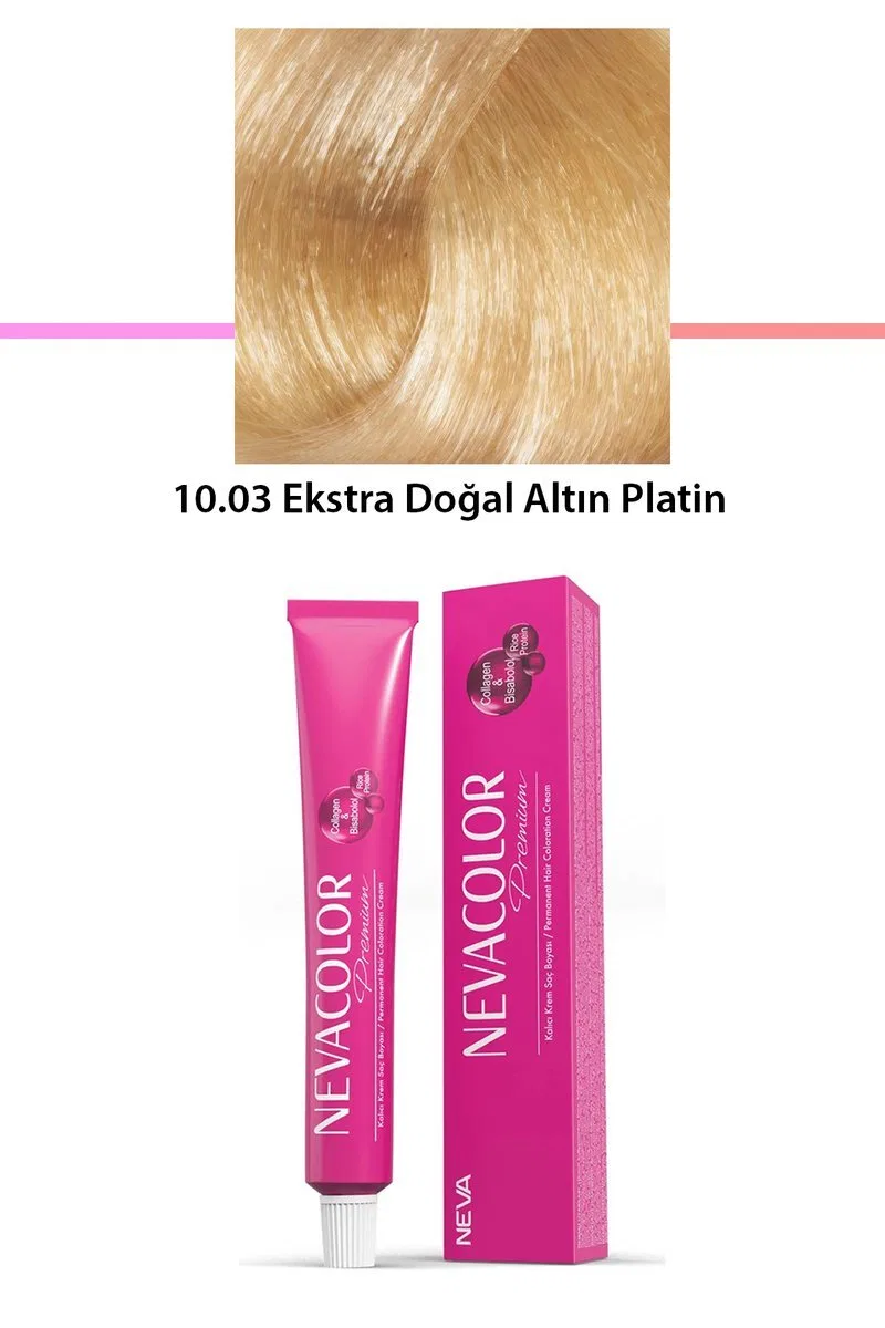 Premium 10. 03 Ekstra Doğal Altın Platin - Kalıcı Krem Saç Boyası 50 g Tüp