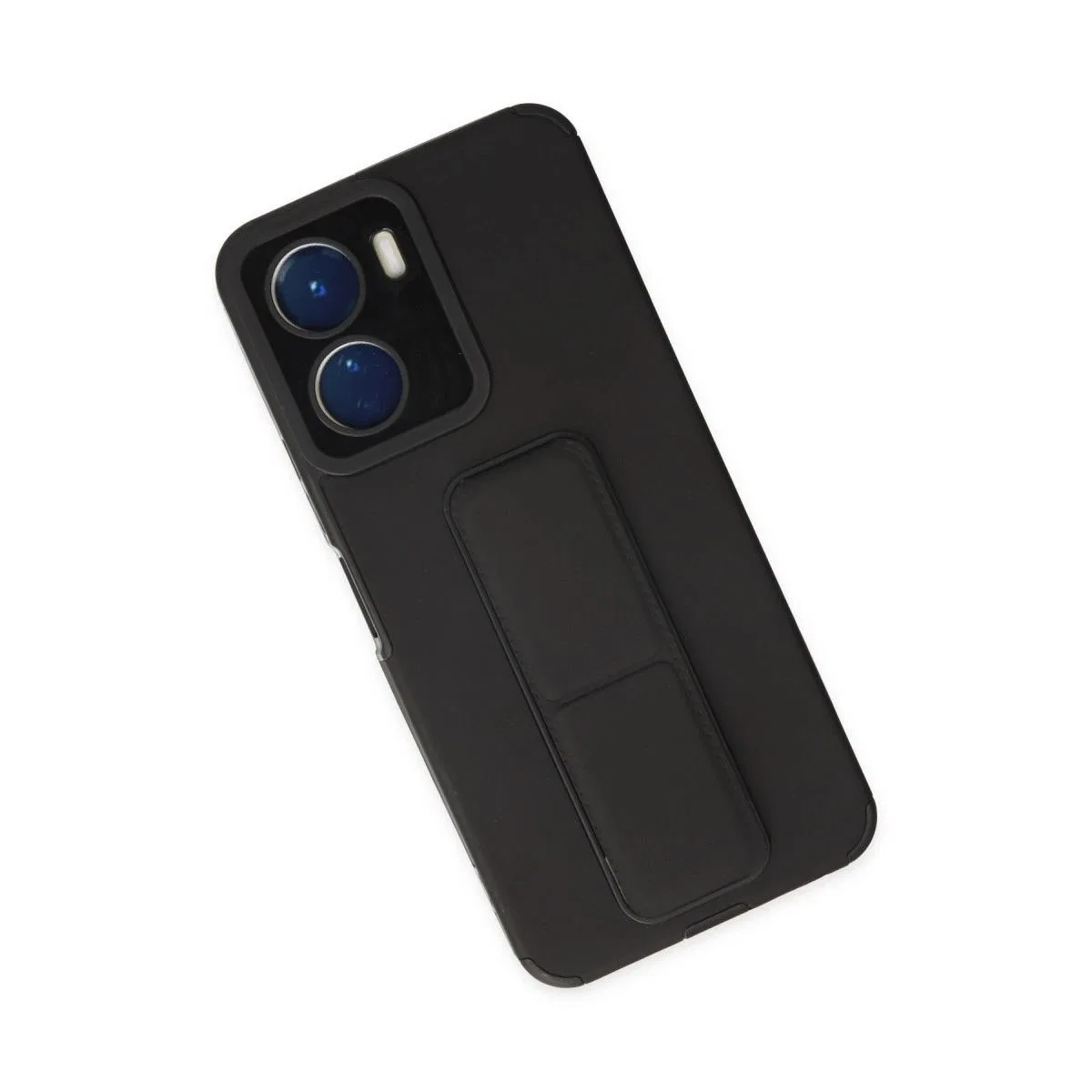 Vivo Y16 Kılıf Mega Standlı Silikon - Siyah görsel 3