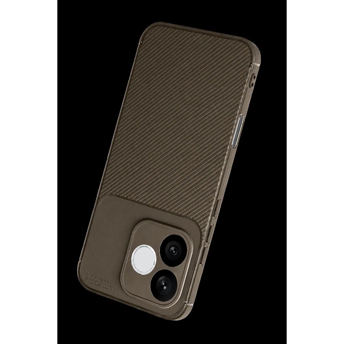 Huawei Honor 600 Lite Auto Focus Karbon Kapak - Kahverengi görsel 3