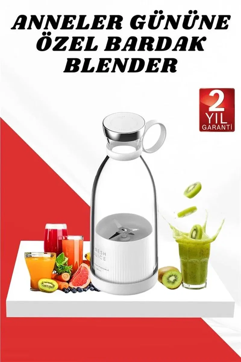 Anneler Gününe Özel Hediye Bardak Blender Paslanmaz Çelik Bıçaklı görsel 2