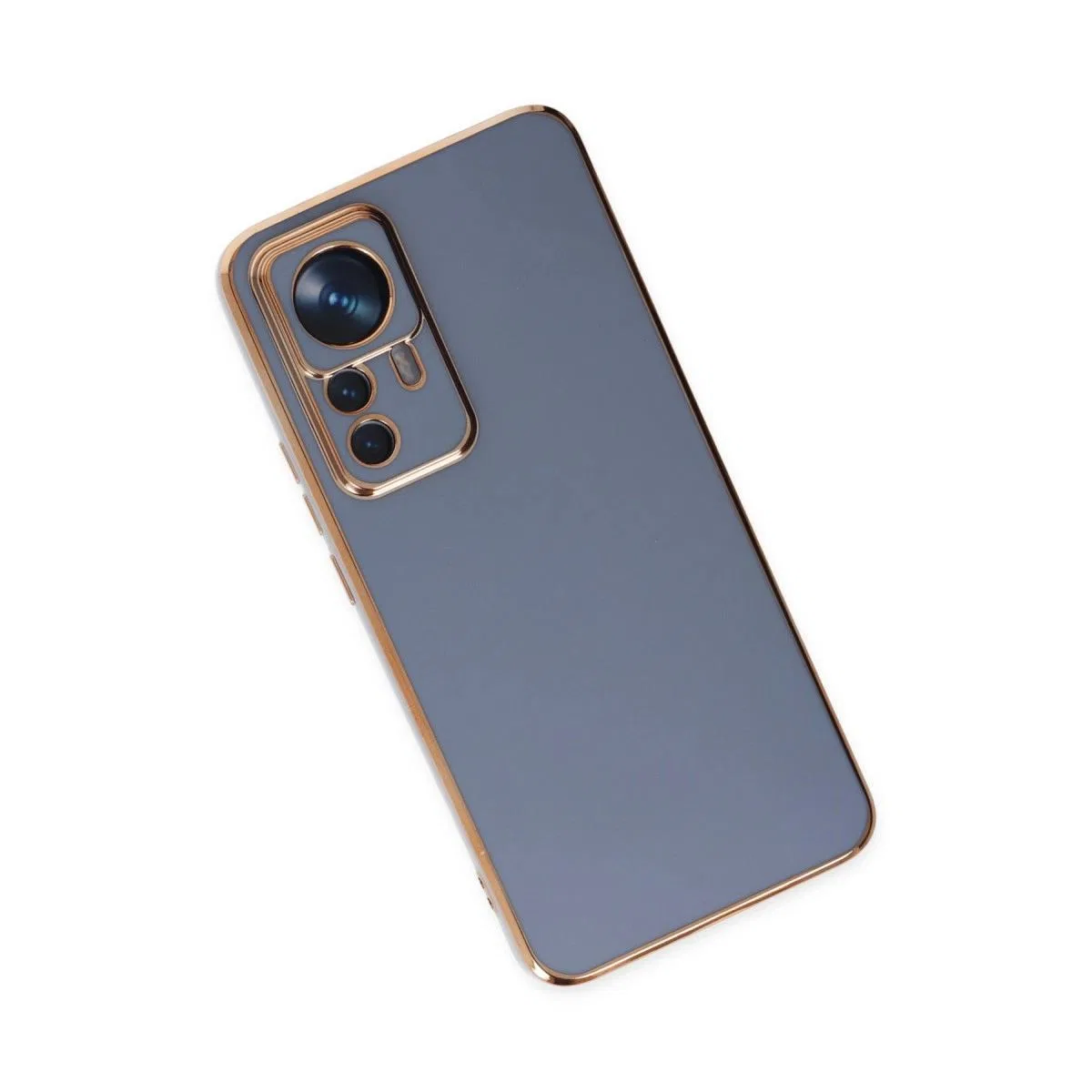 Xiaomi Mi 12t Pro Kılıf Volet Silikon - Mavi görsel 3