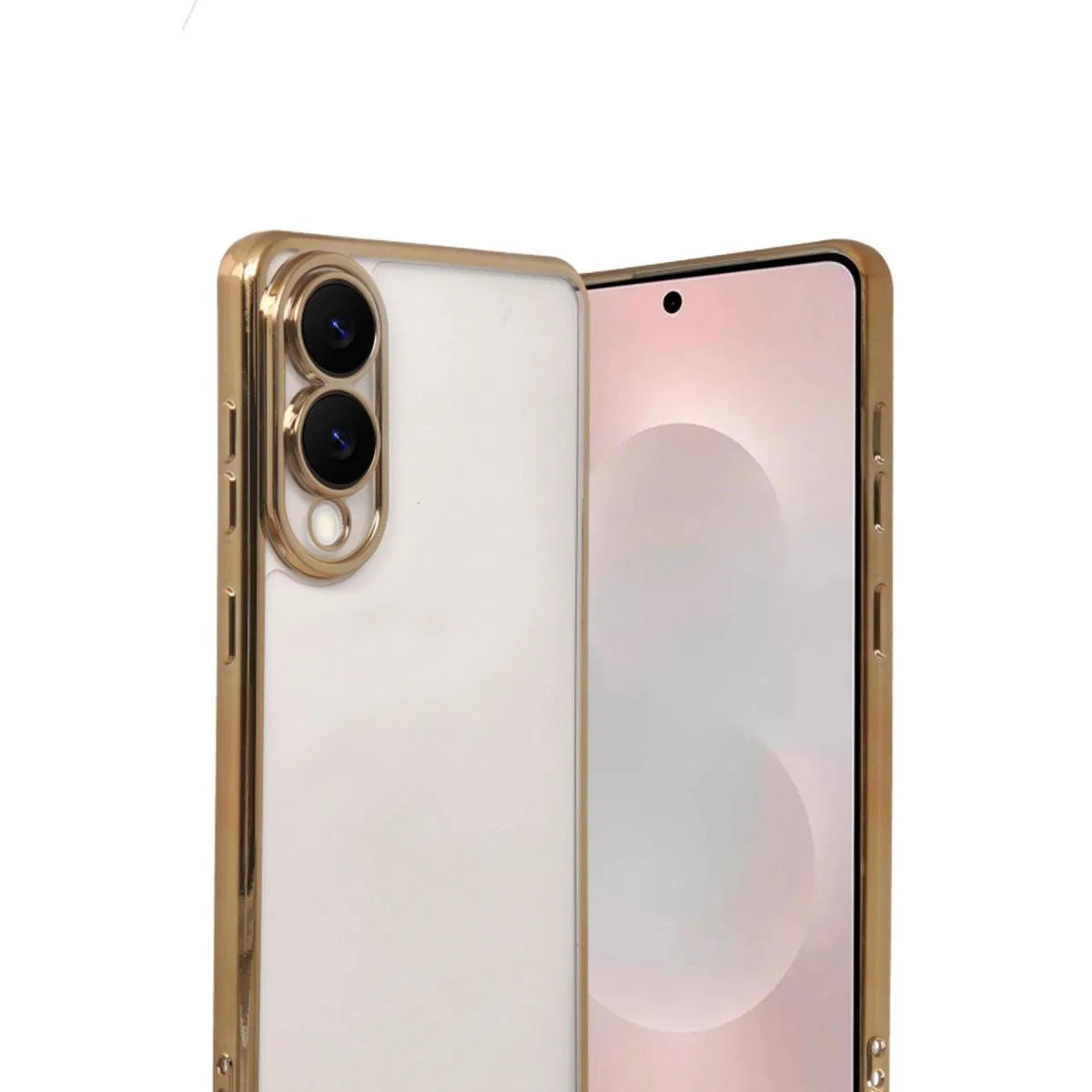 Samsung Galaxy S25 Edge Razer Lensli Silikon - Gold görsel 2