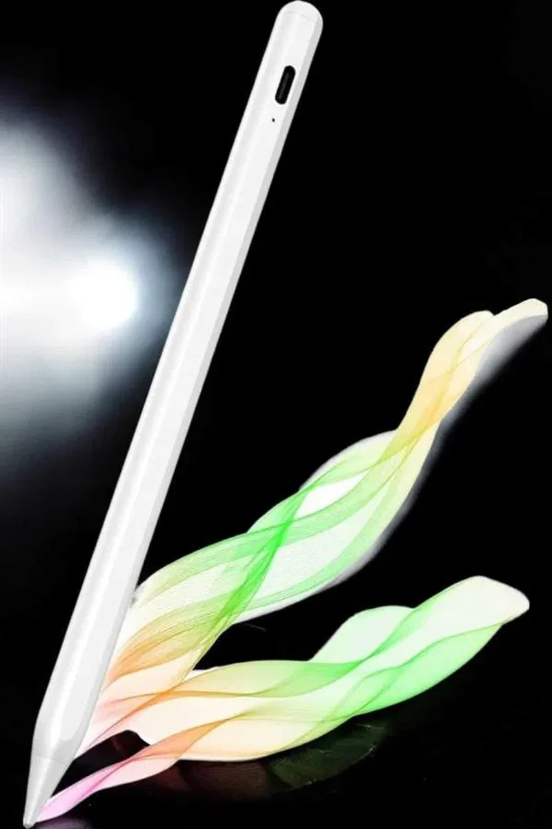 Dokunmatik Kalem Beyaz Şarjlı Yedek Uçlu Android ve İOS Uyumlu görsel 3