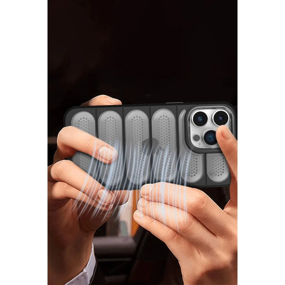 Apple İphone 15 Pro Max Kılıf Airmax Silikon Kapak - Siyah görsel 5