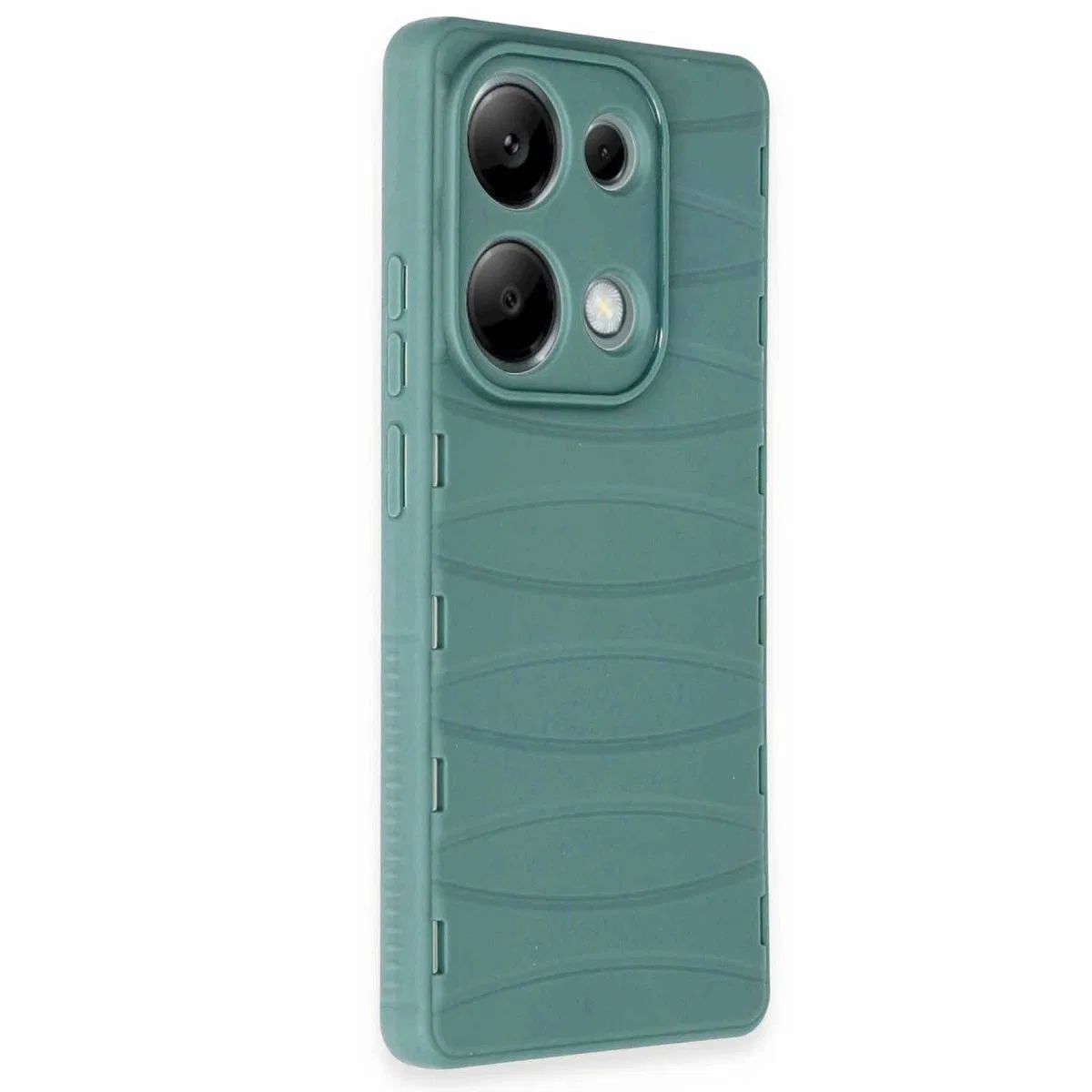 Xiaomi Redmi Note 13 Pro 4g Kılıf Bibercas Silikon Kapak - Koyu Yeşil görsel 2