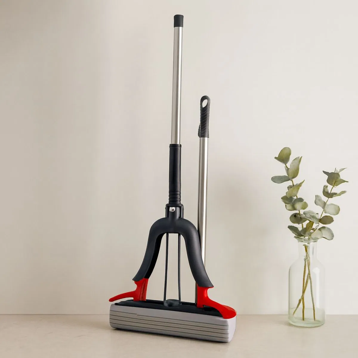 Kendinden Sıkmalı PVA Sünger Mop - Krom Sap 100 cm