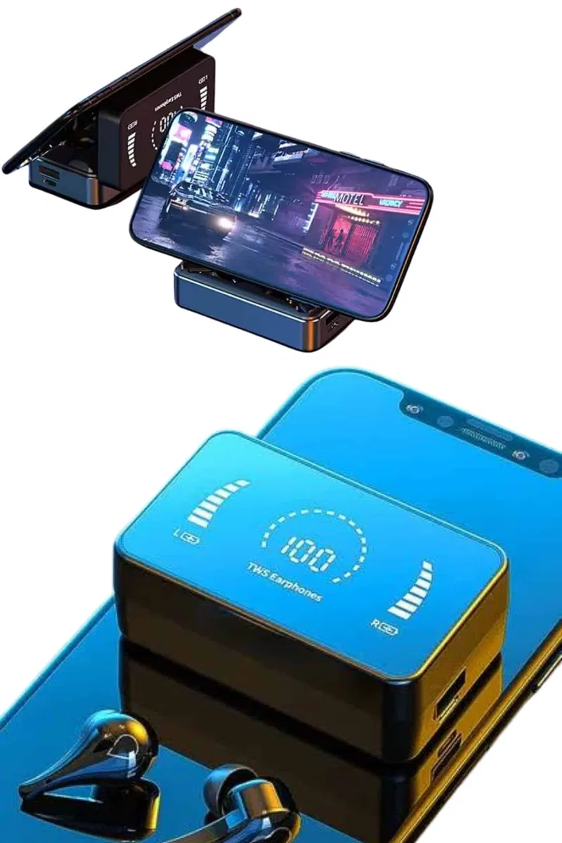 TWS Bluetooth Kulaklık Aynalı Kulaklık Dijital Göstergeli Dokunmatik Kontrol görsel 5