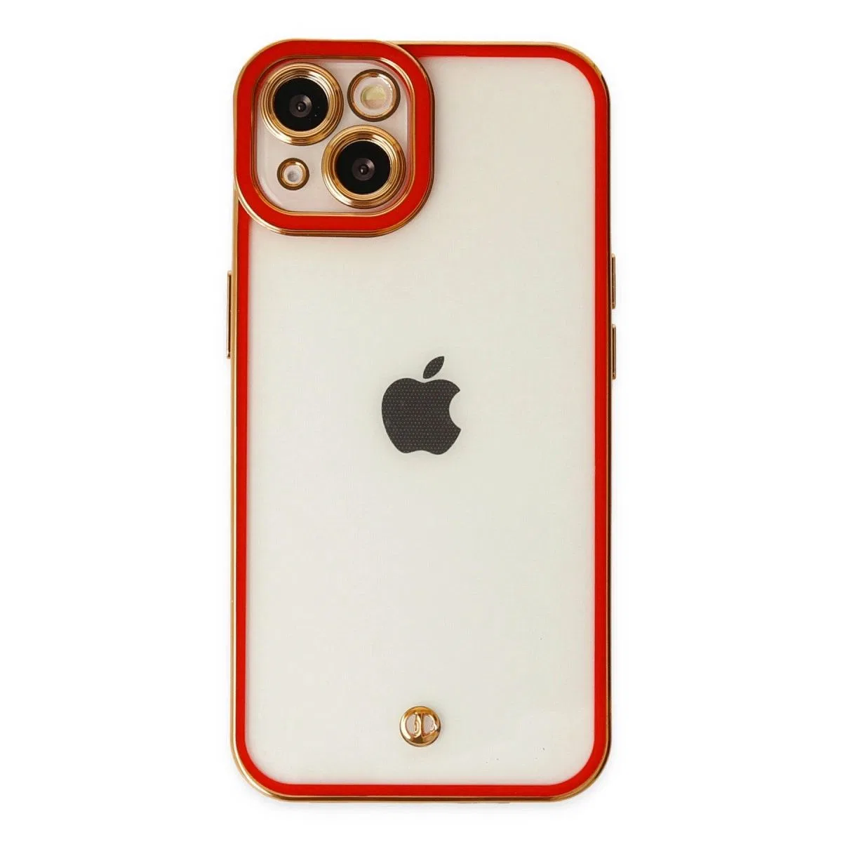 Apple İphone 14 Plus Kılıf Liva Lens Silikon - Kırmızı görsel 2