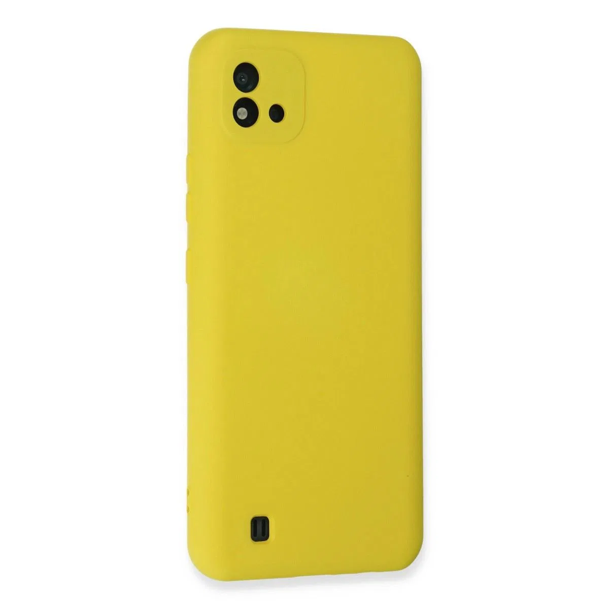 Realme C11 2021 Kılıf Nano İçi Kadife Silikon - Sarı görsel 3