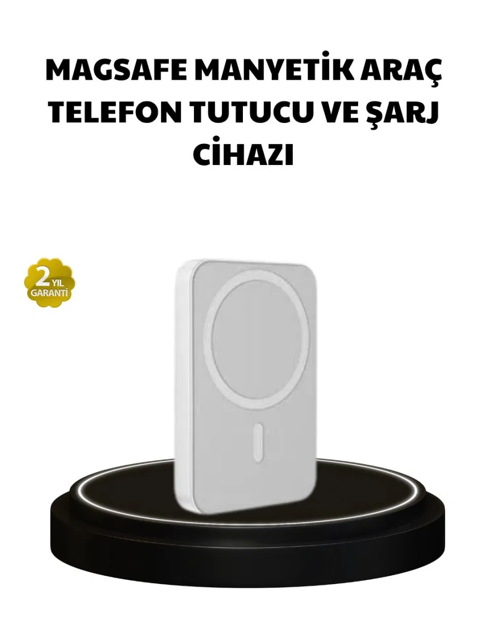 Manyetik Kablosuz Powerbank – İphone 12/13/14/15 Uyumlu, Hızlı Şarjlı, Ultra Hafif