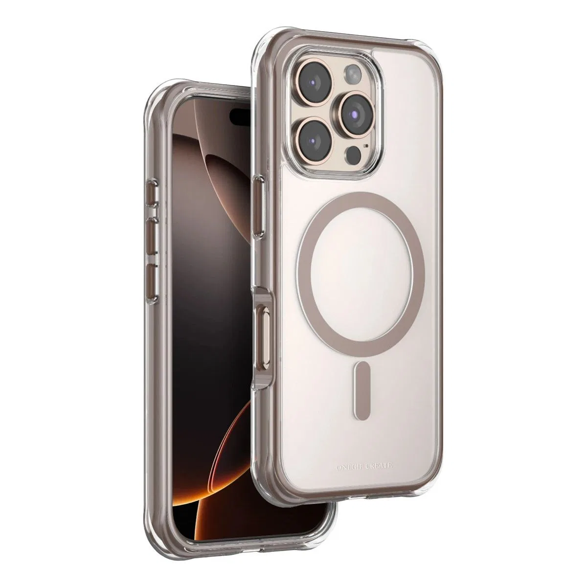 Onegif Apple İphone 16 Pro Hulk Magsafe Kapak - Çöl Titanyum