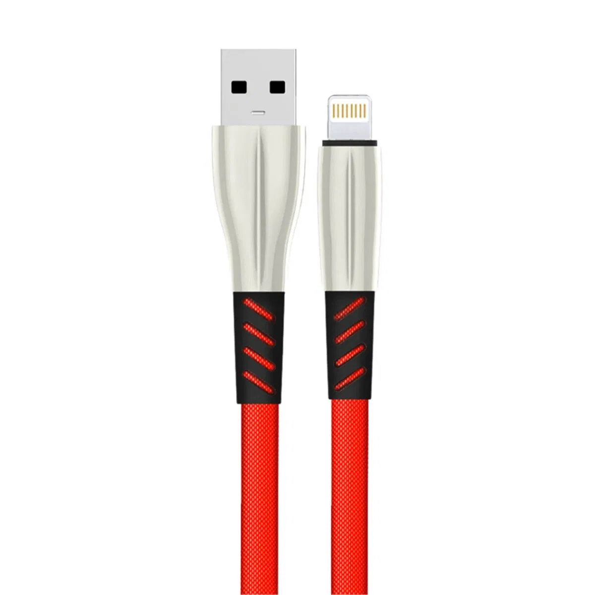 S89 Metal Uçlu Lightning Kablo İphone Uyumlu 1m 2. 4a - Kırmızı