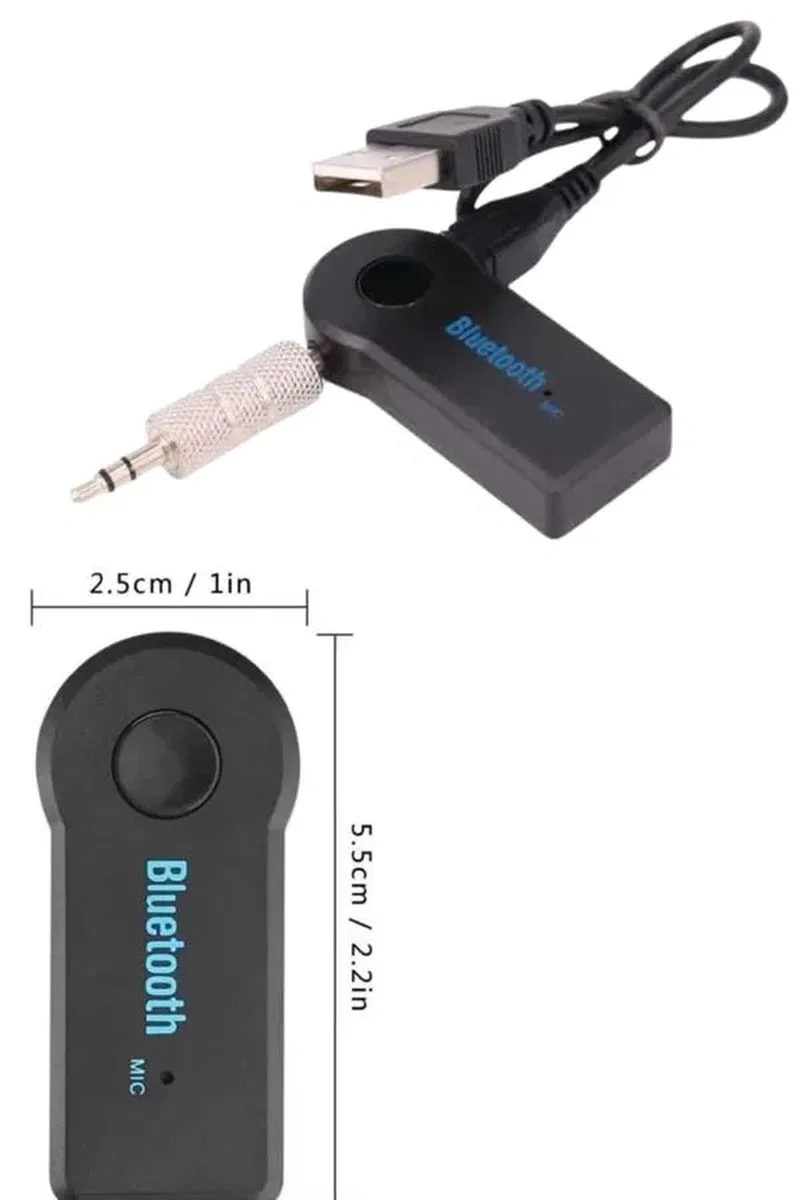 Bluetooth Araç Kiti Aux Çıkışlı Telefon Müzik Alıcı Tüm Cihazlara Uyumlu görsel 4
