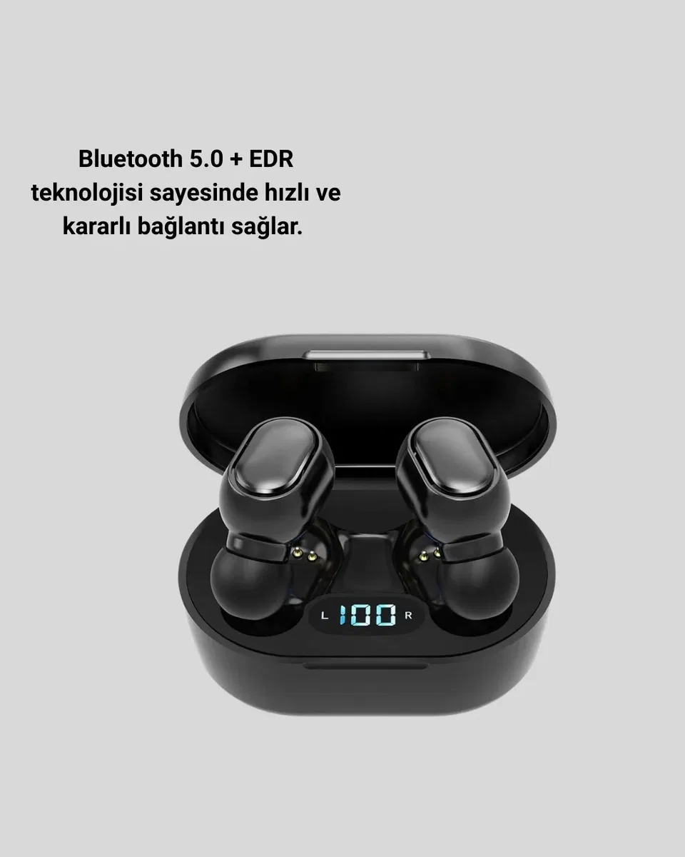 Bluetooth 5. 0 Kulaklık – LED Ekranlı Şarj Kutusu Yeni Nesil görsel 2