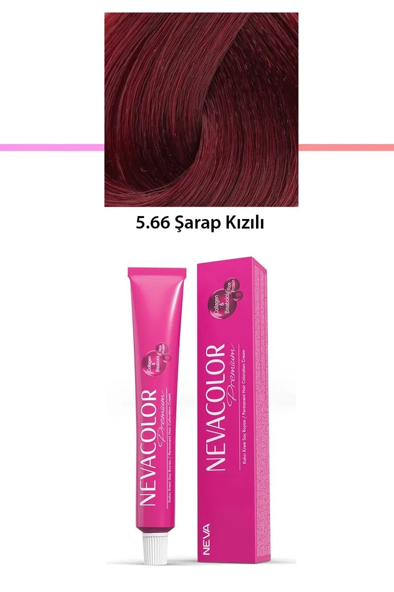 Premium 5. 66 Şarap Kızılı - Kalıcı Krem Saç Boyası 50 g Tüp