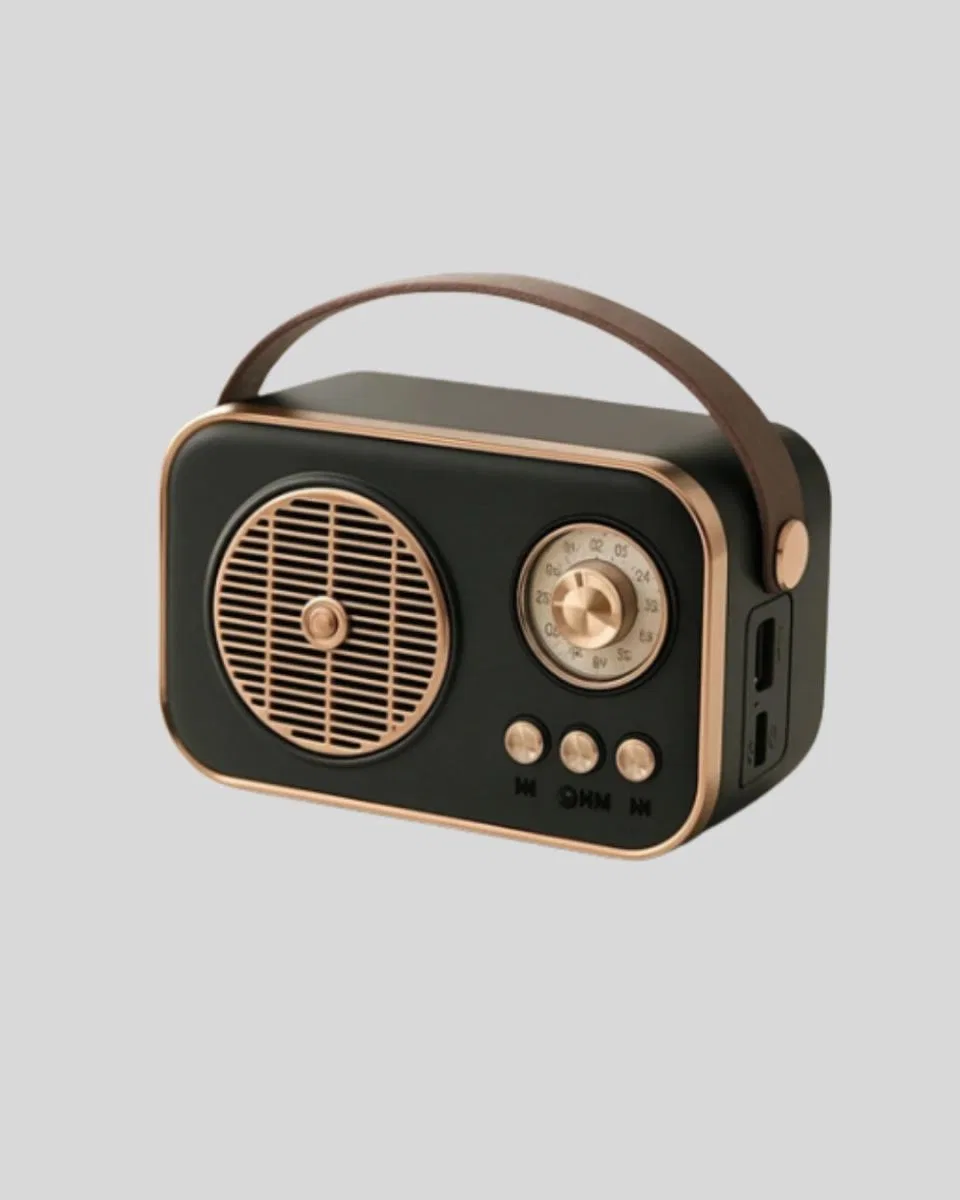 Bluetooth’lu Retro Radyo – Fm Destekli Nostaljik Hoparlör görsel 4