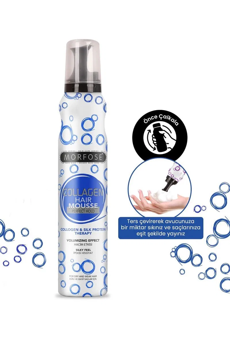 Kolajen Saç Köpük 200 ML - Besleyici Parlak Görünüm - mrfs görsel 3