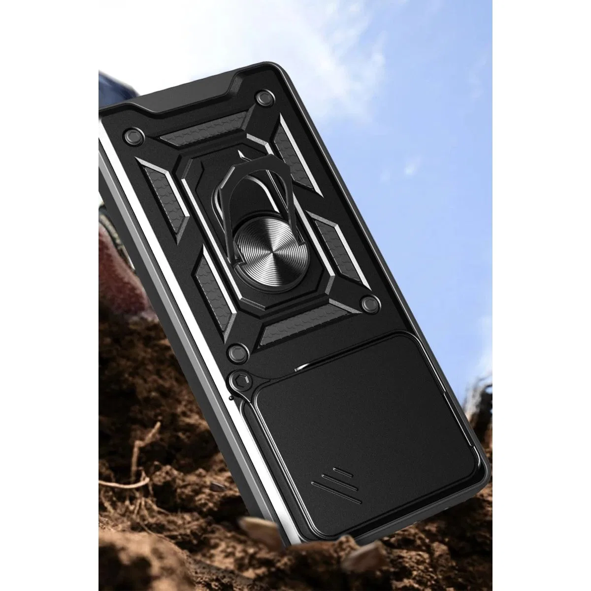 Xiaomi Mi 15 Pro Kılıf Pars Lens Yüzüklü Silikon - Siyah görsel 3