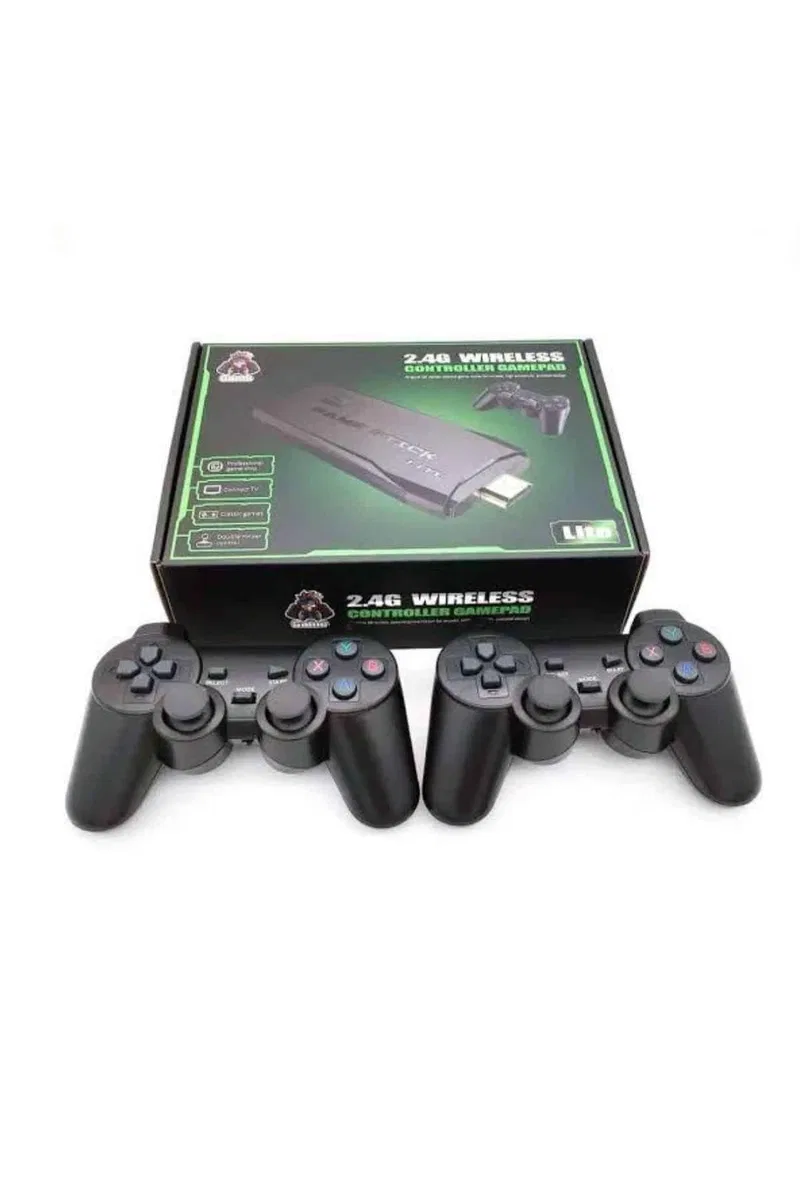 Çift Kollu 2. 4g kablosuz Retro 4k Game stick 3500 oyun atari HD Görüntü Kalitesi görsel 5