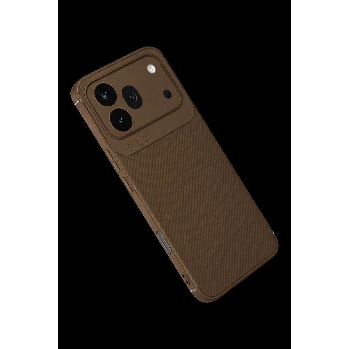 Huawei Honor 600 Pro Auto Focus Karbon Kapak - Kahverengi görsel 2