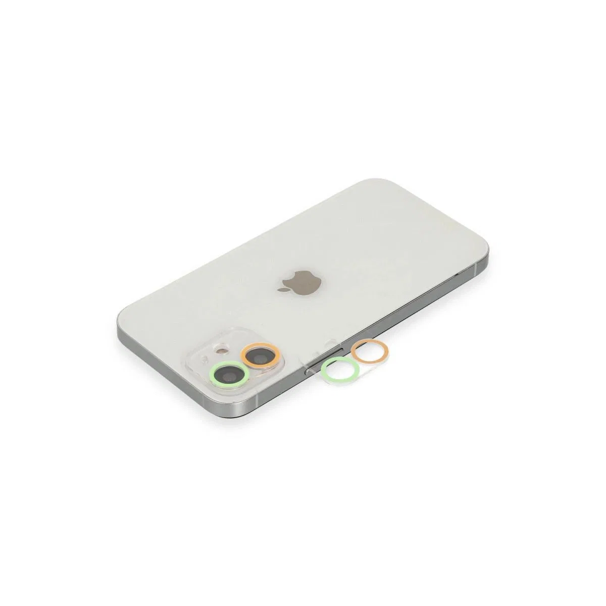 Apple İphone 11 Renkli Kamera Lens Koruma Cam - Turuncu-yeşil