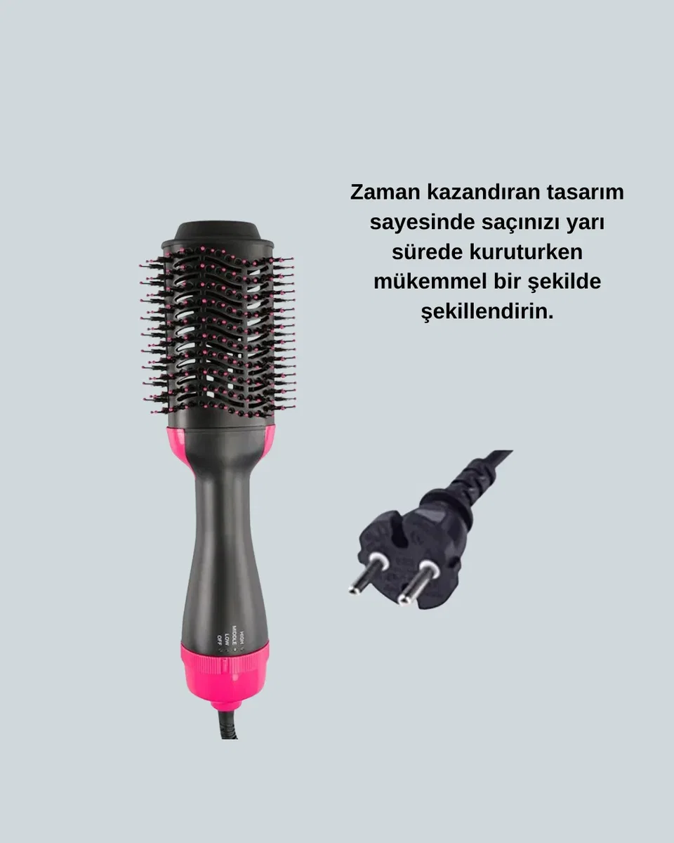 Kurutmalı Saç Şekillendirici Fönlü Fırça 1200 Watt Güç görsel 2