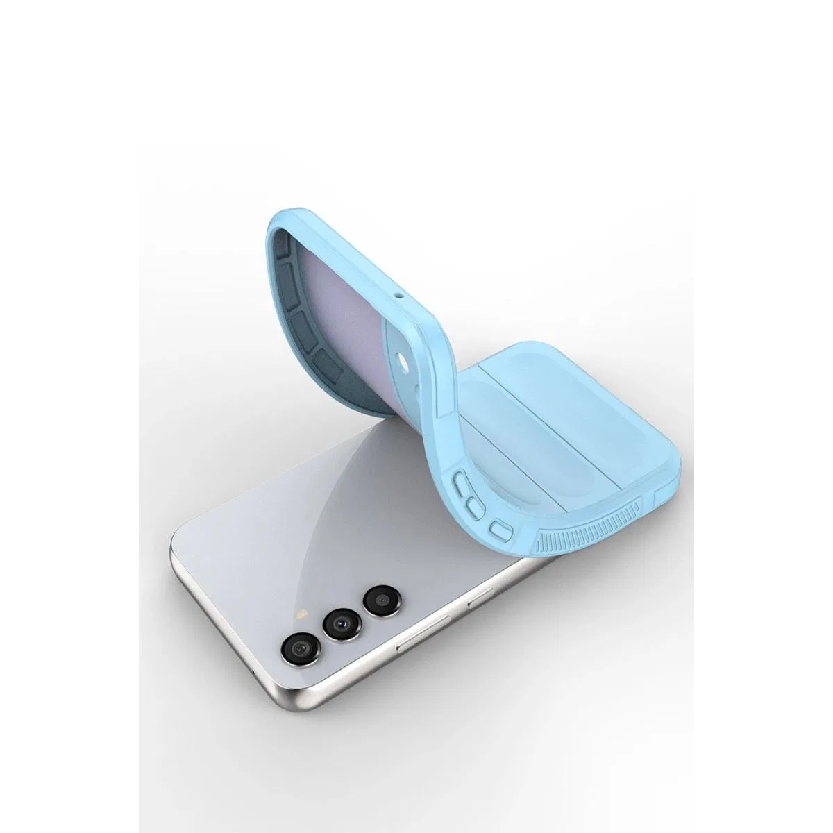 Samsung Galaxy M34 5g Kılıf Optimum Silikon - Sky Blue görsel 4