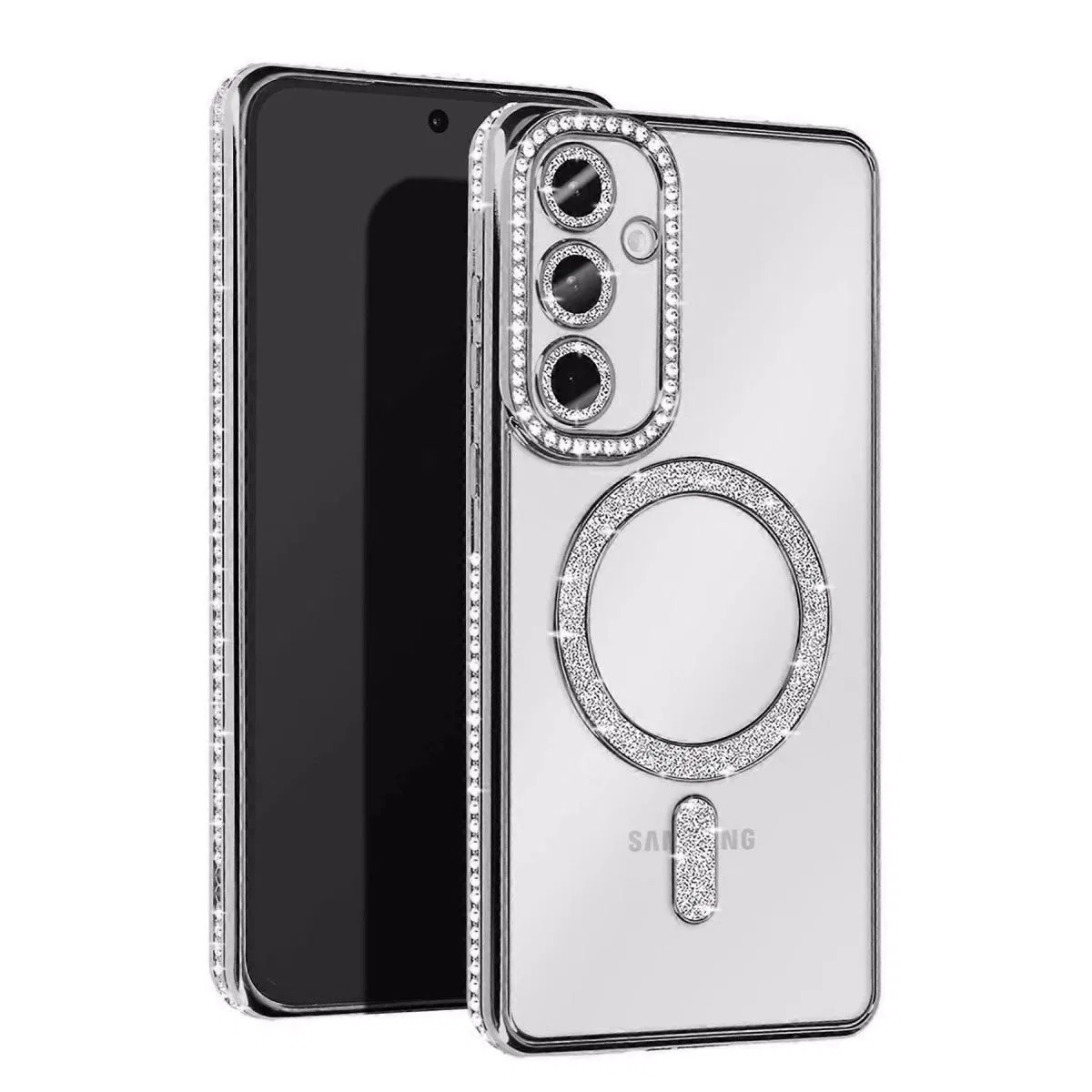 Samsung Galaxy S23 Fe Joke Simli Magneticsafe Kılıf - Gümüş
