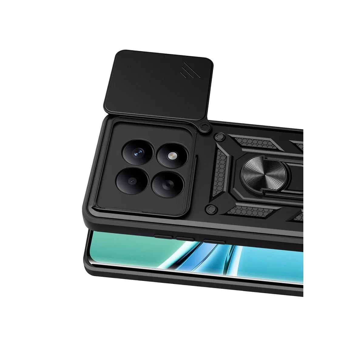 Xiaomi Redmi Note 15 4g Pars Lens Yüzüklü Silikon - Siyah görsel 2