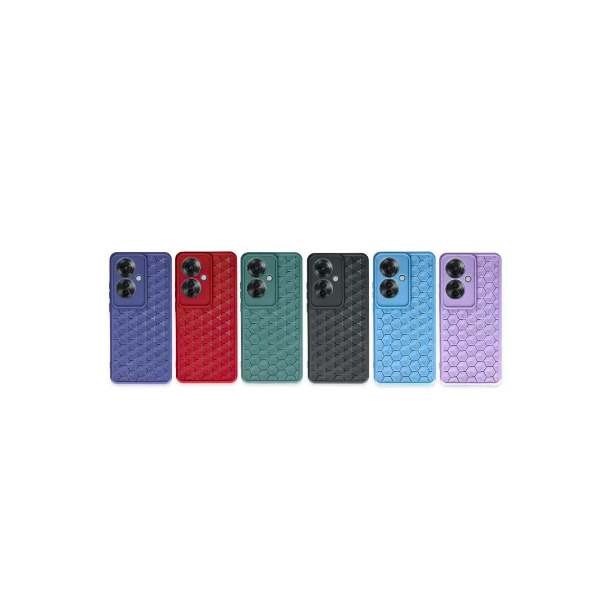 Oppo Reno 11f Kılıf Petek Silikon Kapak - Siyah görsel 4